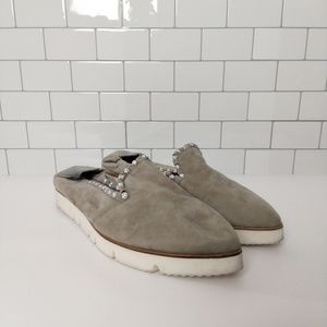 Kennel‎ + schmenger leather rhinestone loafers 7.5